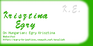 krisztina egry business card